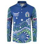 Personalised Australia Victoria Dragons Boat Button Sweatshirt Aussie Aboriginal Dot Style