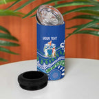 Personalised Australia Victoria Dragons Boat 4 in 1 Can Cooler Tumbler Aussie Aboriginal Dot Style