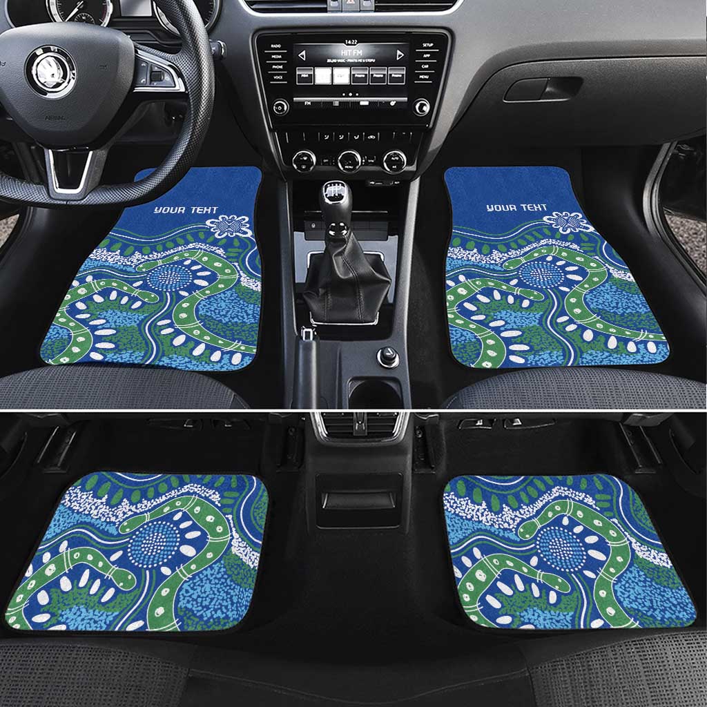 Personalised Australia Victoria Dragons Boat Car Mats Aussie Aboriginal Dot Style