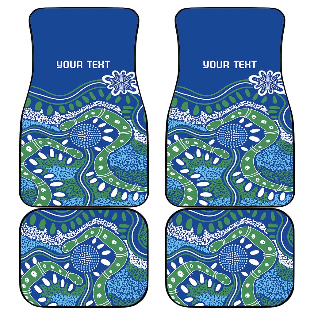 Personalised Australia Victoria Dragons Boat Car Mats Aussie Aboriginal Dot Style