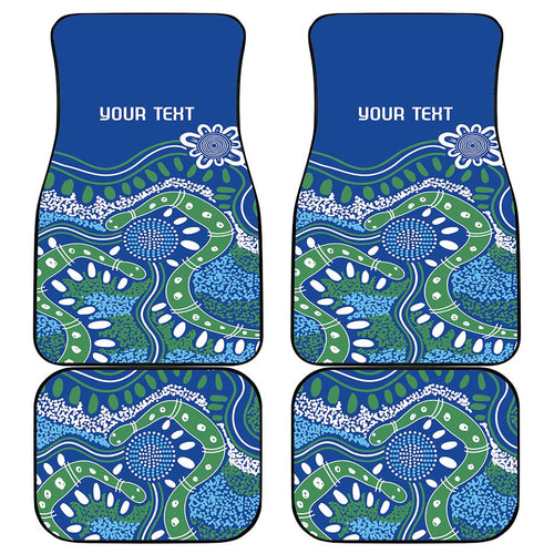 Personalised Australia Victoria Dragons Boat Car Mats Aussie Aboriginal Dot Style
