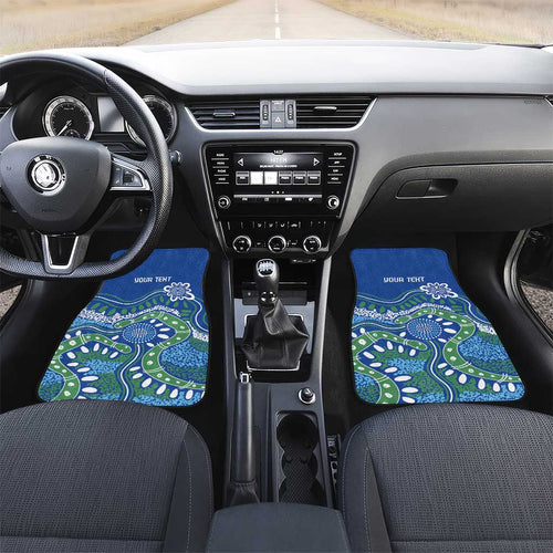 Personalised Australia Victoria Dragons Boat Car Mats Aussie Aboriginal Dot Style