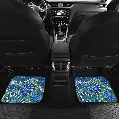 Personalised Australia Victoria Dragons Boat Car Mats Aussie Aboriginal Dot Style