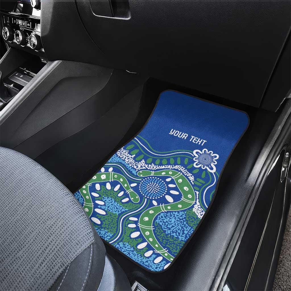 Personalised Australia Victoria Dragons Boat Car Mats Aussie Aboriginal Dot Style