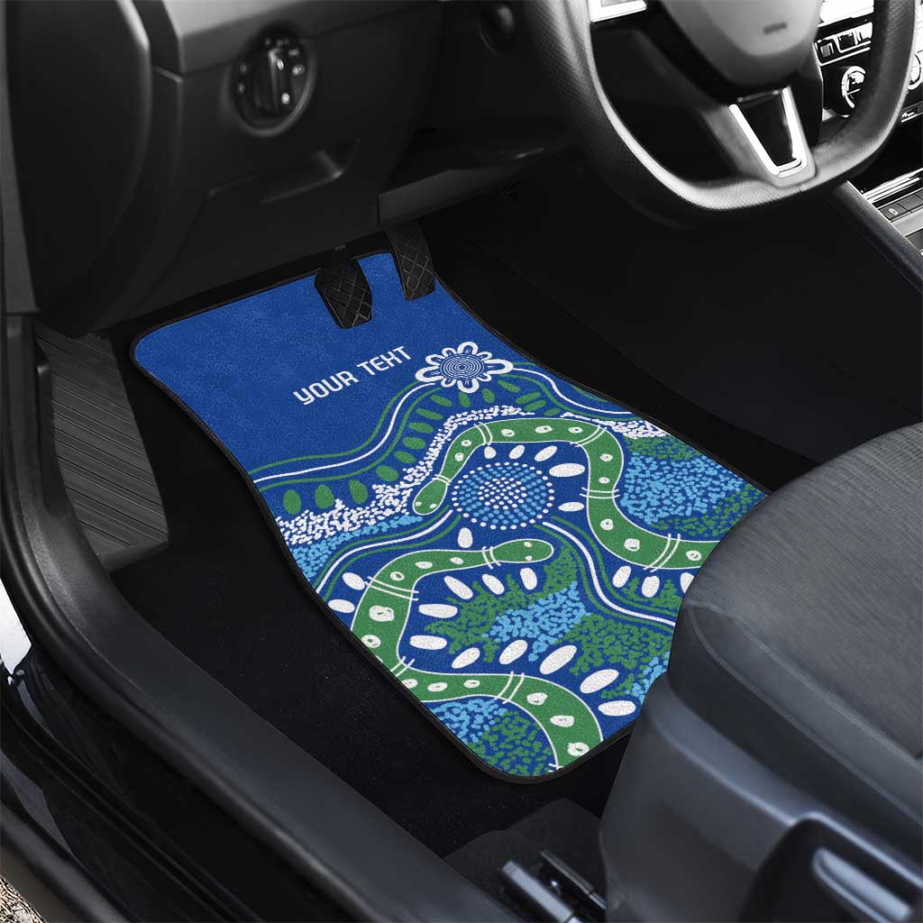 Personalised Australia Victoria Dragons Boat Car Mats Aussie Aboriginal Dot Style