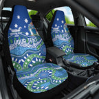 Personalised Australia Victoria Dragons Boat Car Seat Cover Aussie Aboriginal Dot Style