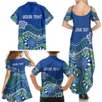 Personalised Australia Victoria Dragons Boat Family Matching Summer Maxi Dress and Hawaiian Shirt Aussie Aboriginal Dot Style