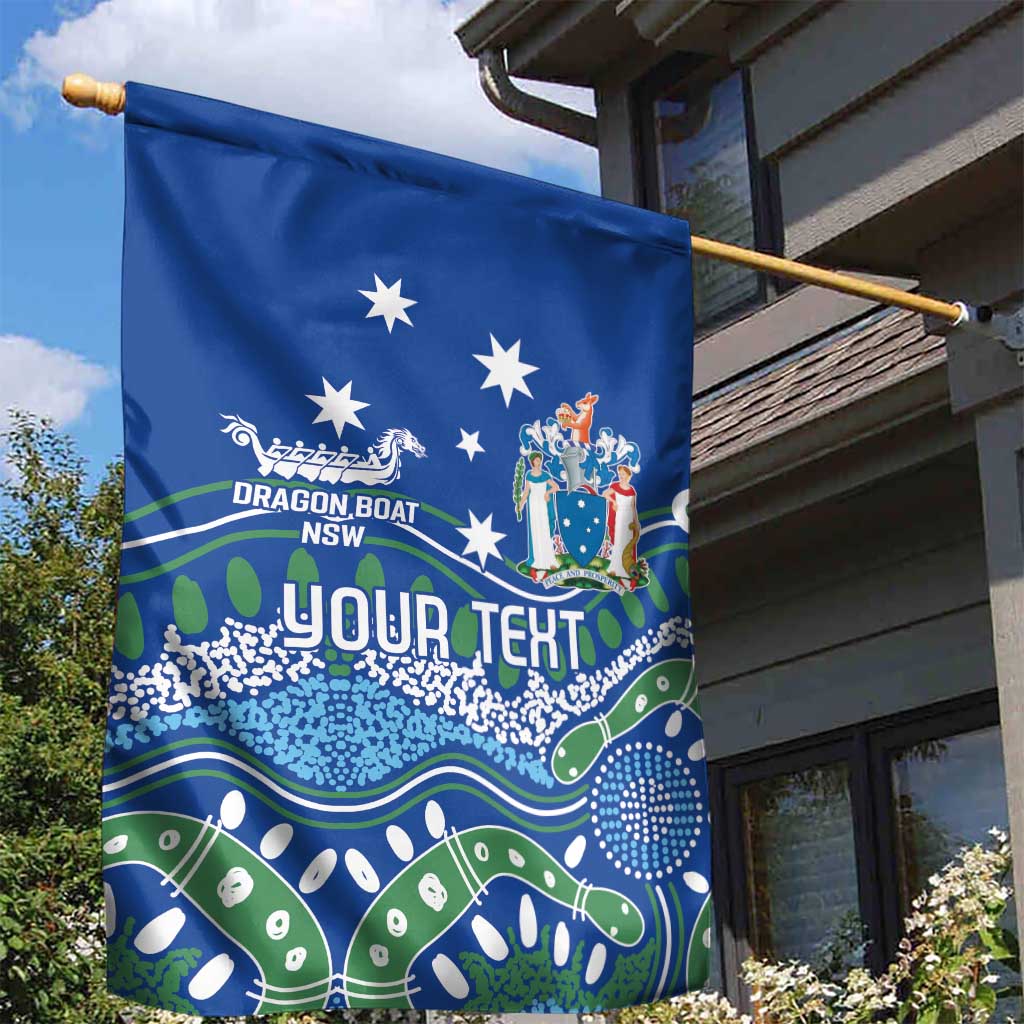 Personalised Australia Victoria Dragons Boat Garden Flag Aussie Aboriginal Dot Style