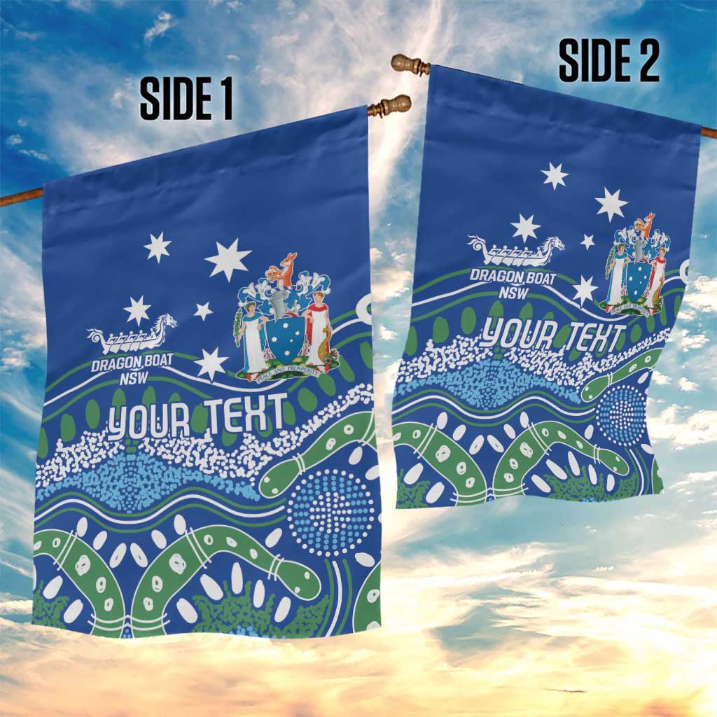 Personalised Australia Victoria Dragons Boat Garden Flag Aussie Aboriginal Dot Style