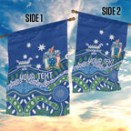 Personalised Australia Victoria Dragons Boat Garden Flag Aussie Aboriginal Dot Style