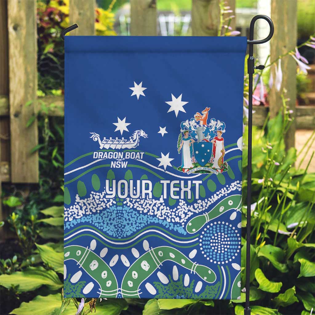 Personalised Australia Victoria Dragons Boat Garden Flag Aussie Aboriginal Dot Style