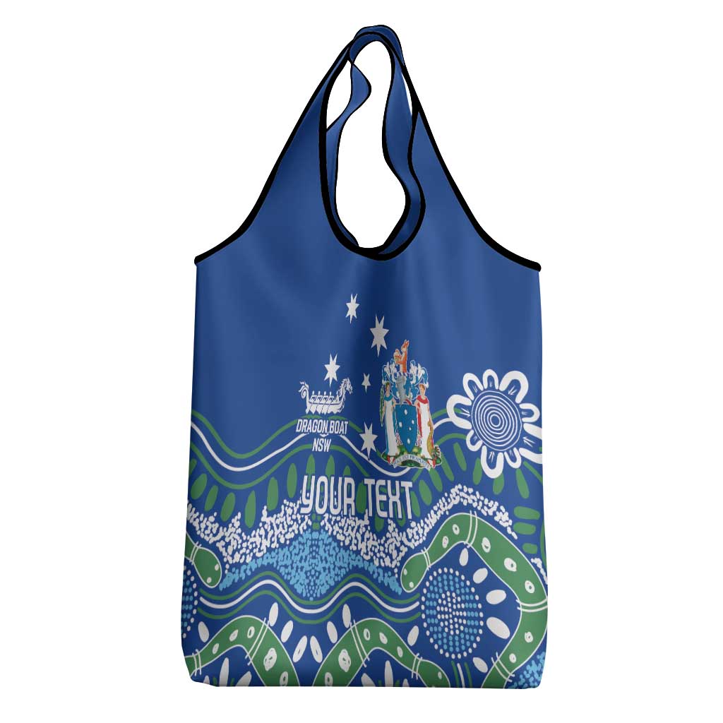 Personalised Australia Victoria Dragons Boat Grocery Bag Aussie Aboriginal Dot Style