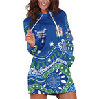 Personalised Australia Victoria Dragons Boat Hoodie Dress Aussie Aboriginal Dot Style