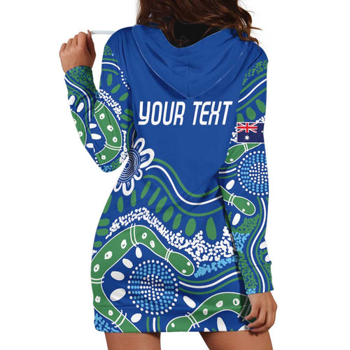 Personalised Australia Victoria Dragons Boat Hoodie Dress Aussie Aboriginal Dot Style