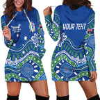 Personalised Australia Victoria Dragons Boat Hoodie Dress Aussie Aboriginal Dot Style