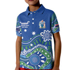 Personalised Australia Victoria Dragons Boat Kid Polo Shirt Aussie Aboriginal Dot Style