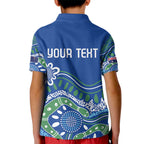 Personalised Australia Victoria Dragons Boat Kid Polo Shirt Aussie Aboriginal Dot Style