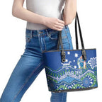 Personalised Australia Victoria Dragons Boat Leather Tote Bag Aussie Aboriginal Dot Style