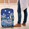Personalised Australia Victoria Dragons Boat Luggage Cover Aussie Aboriginal Dot Style