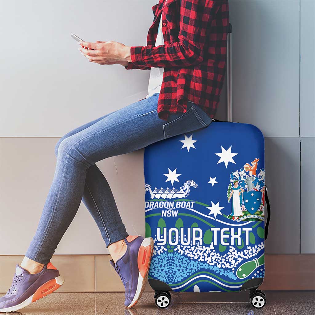 Personalised Australia Victoria Dragons Boat Luggage Cover Aussie Aboriginal Dot Style
