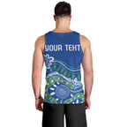 Personalised Australia Victoria Dragons Boat Men Tank Top Aussie Aboriginal Dot Style