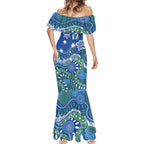 Personalised Australia Victoria Dragons Boat Mermaid Dress Aussie Aboriginal Dot Style