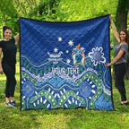 Personalised Australia Victoria Dragons Boat Quilt Aussie Aboriginal Dot Style