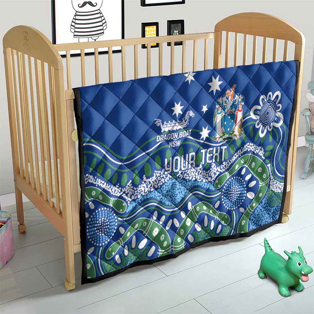 Personalised Australia Victoria Dragons Boat Quilt Aussie Aboriginal Dot Style