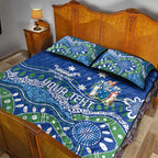 Personalised Australia Victoria Dragons Boat Quilt Bed Set Aussie Aboriginal Dot Style