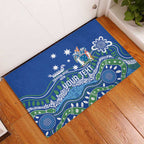 Personalised Australia Victoria Dragons Boat Rubber Doormat Aussie Aboriginal Dot Style