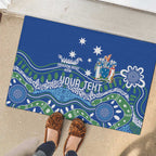 Personalised Australia Victoria Dragons Boat Rubber Doormat Aussie Aboriginal Dot Style