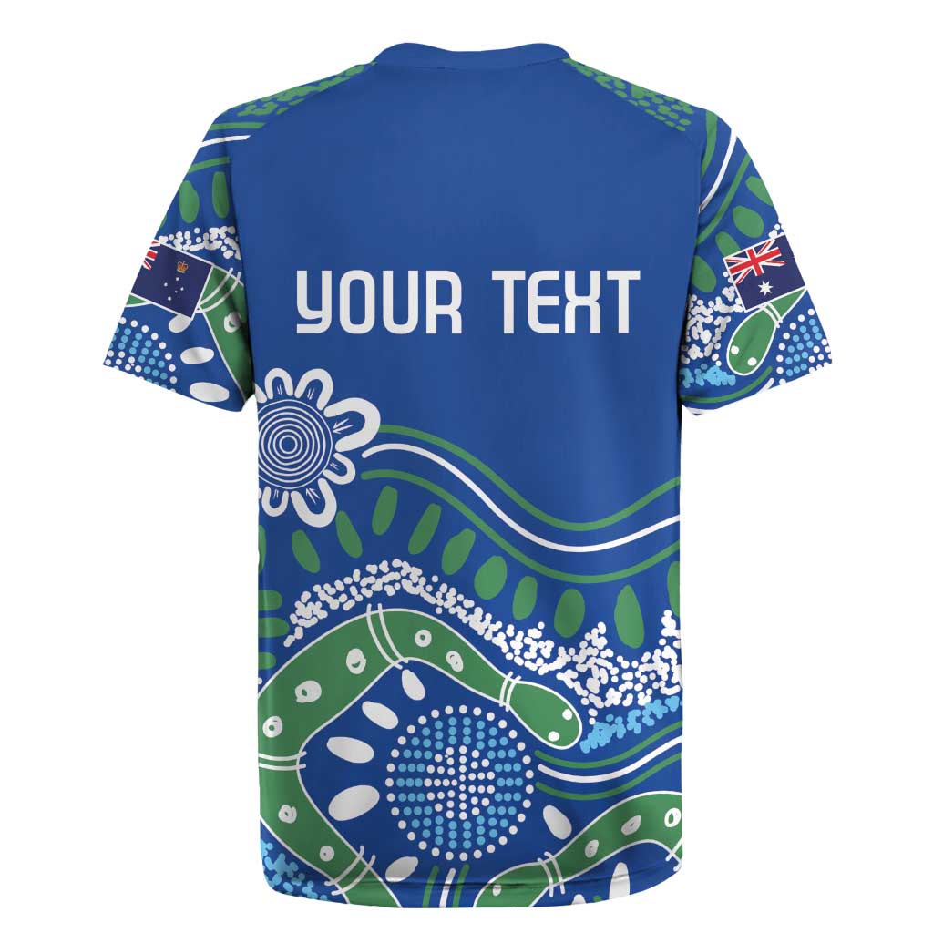 Personalised Australia Victoria Dragons Boat Rugby Jersey Aussie Aboriginal Dot Style