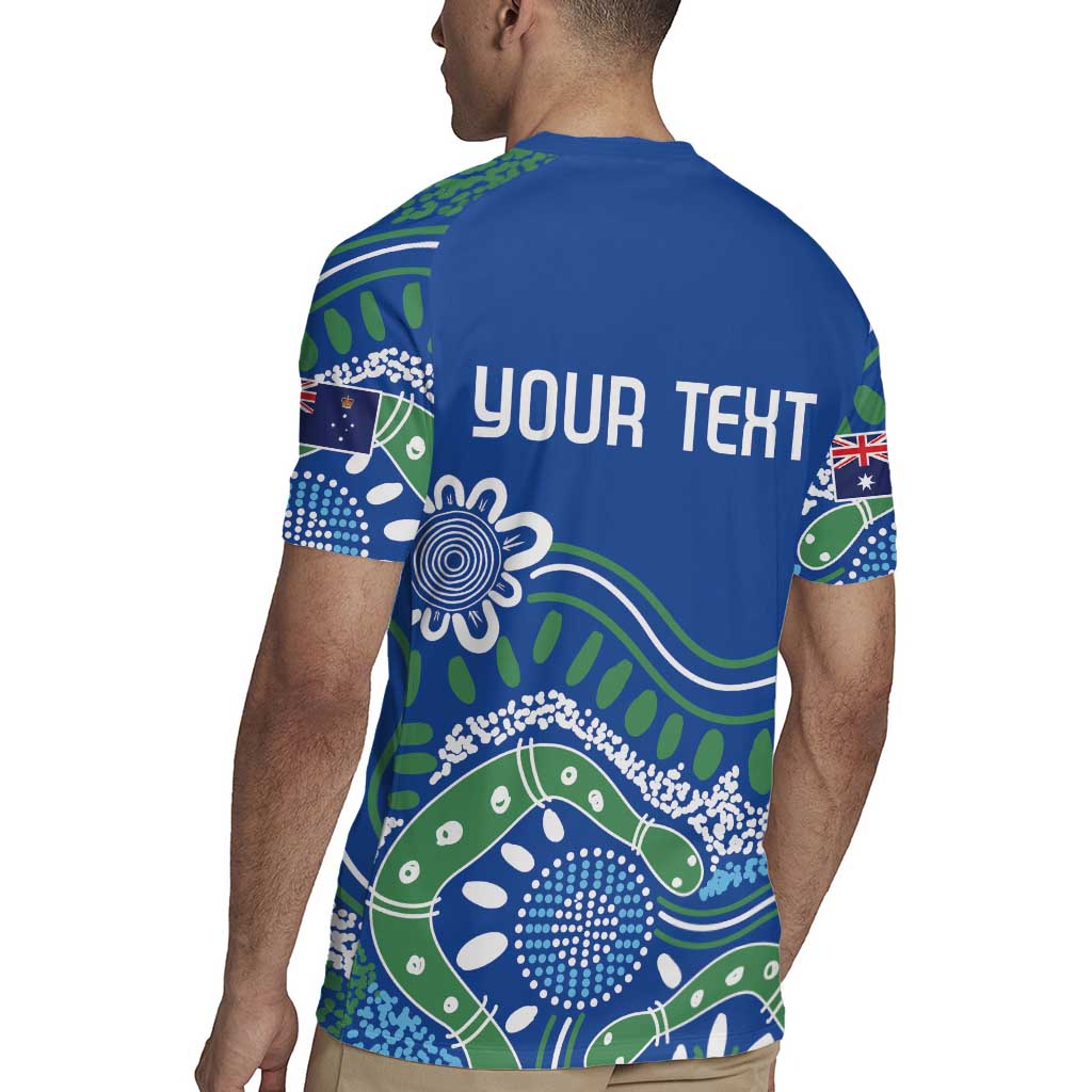Personalised Australia Victoria Dragons Boat Rugby Jersey Aussie Aboriginal Dot Style