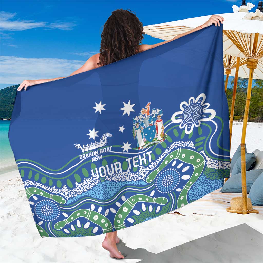 Personalised Australia Victoria Dragons Boat Sarong Aussie Aboriginal Dot Style