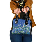 Personalised Australia Victoria Dragons Boat Shoulder Handbag Aussie Aboriginal Dot Style