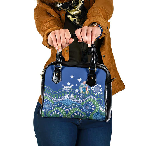 Personalised Australia Victoria Dragons Boat Shoulder Handbag Aussie Aboriginal Dot Style