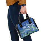Personalised Australia Victoria Dragons Boat Shoulder Handbag Aussie Aboriginal Dot Style