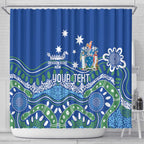 Personalised Australia Victoria Dragons Boat Shower Curtain Aussie Aboriginal Dot Style