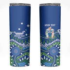 Personalised Australia Victoria Dragons Boat Skinny Tumbler Aussie Aboriginal Dot Style