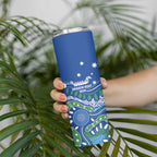 Personalised Australia Victoria Dragons Boat Skinny Tumbler Aussie Aboriginal Dot Style