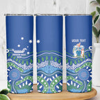 Personalised Australia Victoria Dragons Boat Skinny Tumbler Aussie Aboriginal Dot Style