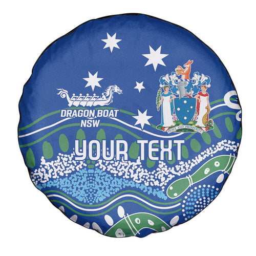 Personalised Australia Victoria Dragons Boat Spare Tire Cover Aussie Aboriginal Dot Style