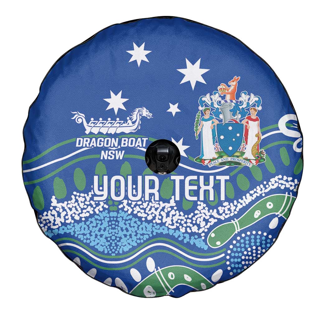 Personalised Australia Victoria Dragons Boat Spare Tire Cover Aussie Aboriginal Dot Style