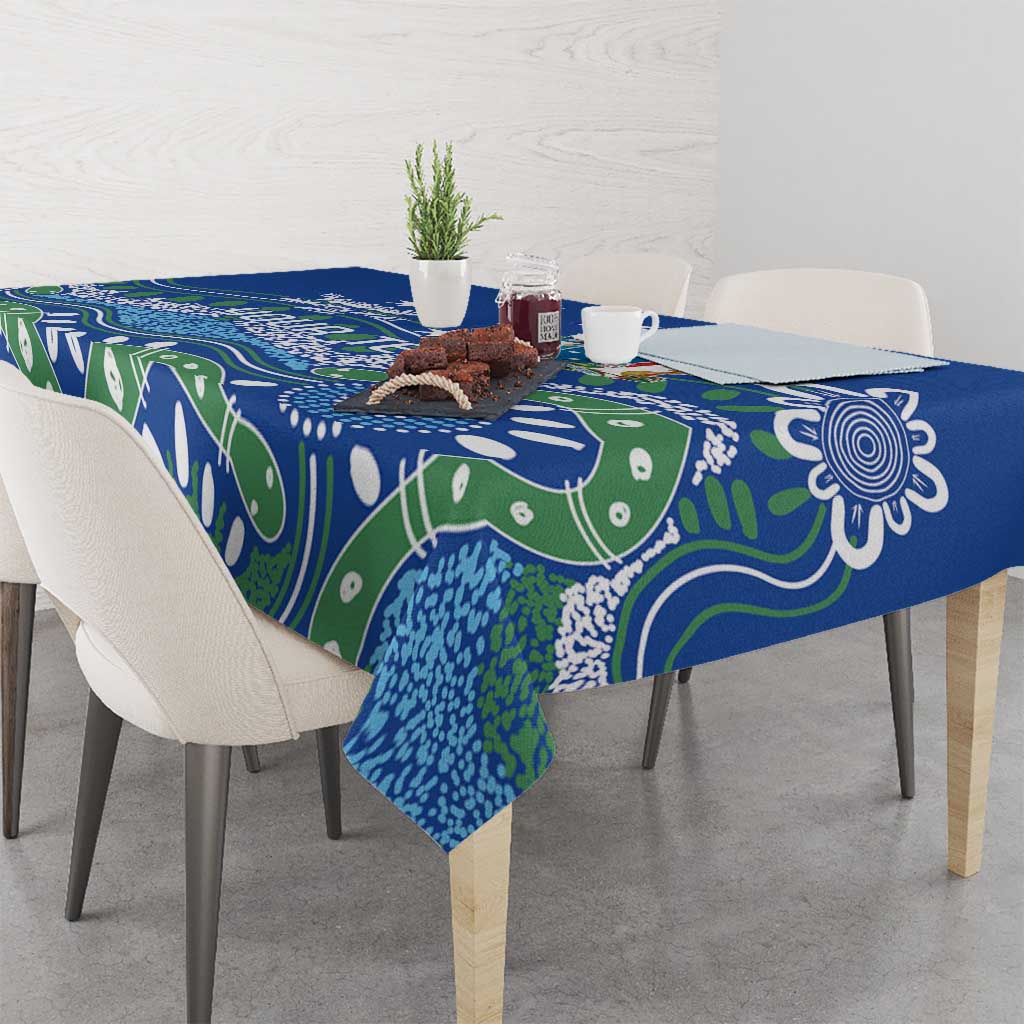 Personalised Australia Victoria Dragons Boat Tablecloth Aussie Aboriginal Dot Style