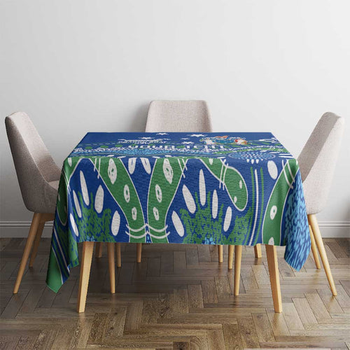 Personalised Australia Victoria Dragons Boat Tablecloth Aussie Aboriginal Dot Style