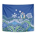 Personalised Australia Victoria Dragons Boat Tapestry Aussie Aboriginal Dot Style
