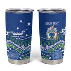 Personalised Australia Victoria Dragons Boat Tumbler Cup Aussie Aboriginal Dot Style