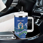 Personalised Australia Victoria Dragons Boat Tumbler With Handle Aussie Aboriginal Dot Style