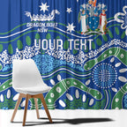 Personalised Australia Victoria Dragons Boat Window Curtain Aussie Aboriginal Dot Style
