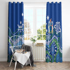 Personalised Australia Victoria Dragons Boat Window Curtain Aussie Aboriginal Dot Style